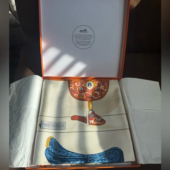 Hermès Carré 90 Silk Scarf “Tous en Selle” Multicolour